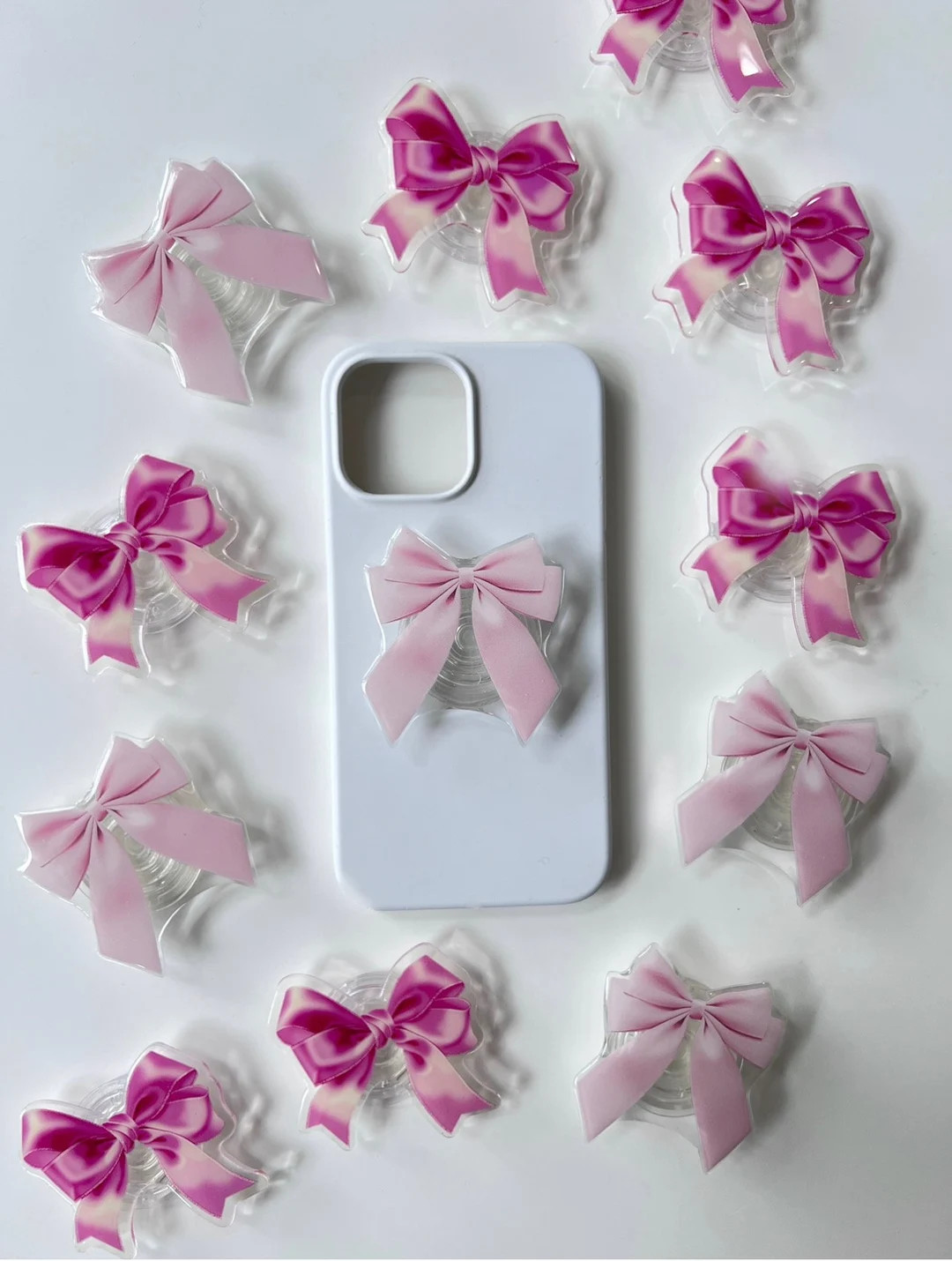 Girly Bow Phone Grip - Trendy Hair Bow - Pink Bow - Girly Phone Stand - Tablet Stand - Gifts for ... | Etsy (US)