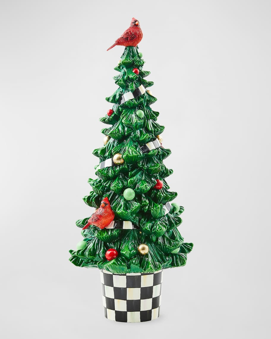 MacKenzie-Childs Cozy Christmas Illuminated Cardinal Tree | Neiman Marcus