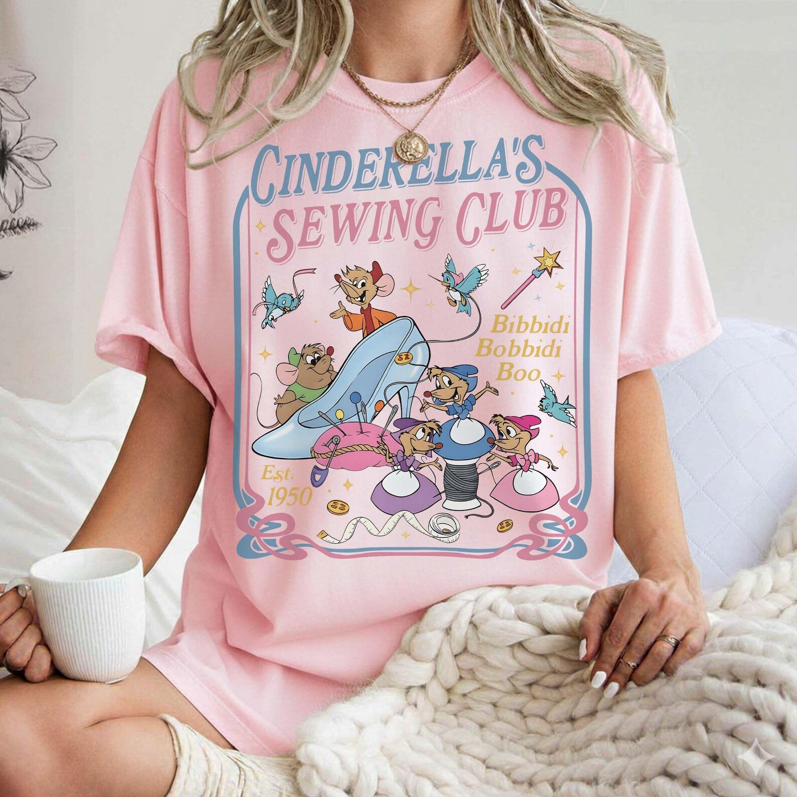 Comfort Colors® Jaq & Gus Gus Shirt, Disney Cinderella's Sewing Club Shirt, Disneyland Cinderell... | Etsy (Global)