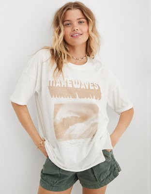 Aerie Graphic Oversized Boyfriend T-Shirt | Aerie