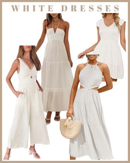 White dresses for graduations, vacations, beach family photos, etc, bridal events. Amazon finds, fashion over 40, petite style, vacation outfits, vacation style, resort wear, resort style, what to wear to Europe, Greece trip, cruise outfits.

#LTKFindsUnder50 #LTKStyleTip #LTKTravel