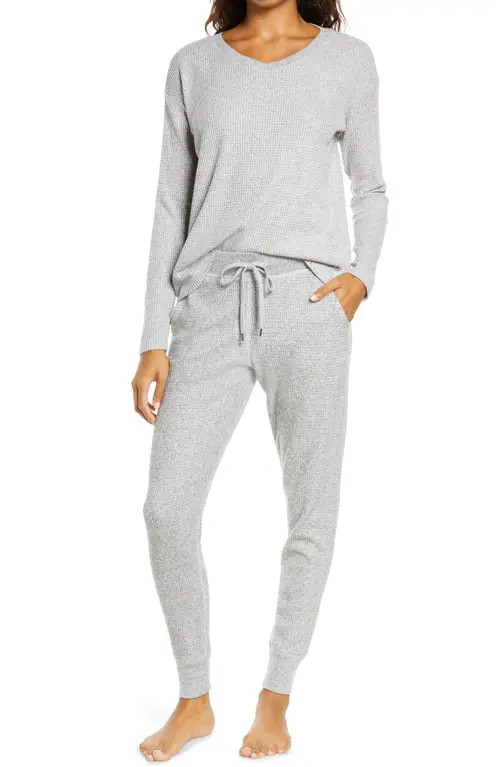 Papinelle Super Soft Thermal Knit Pajamas in Grey at Nordstrom, Size Small | Nordstrom
