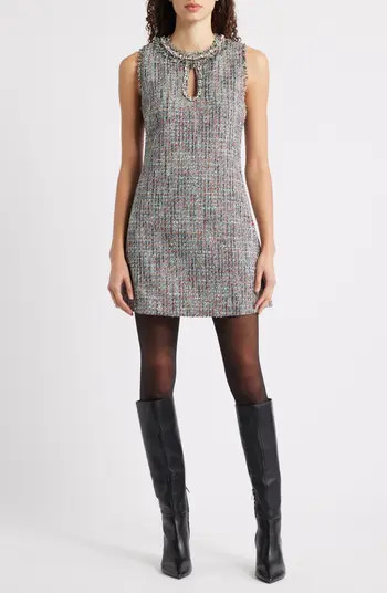 Chelsea28 Embellished Tweed Shfit Minidress | Nordstrom | Nordstrom