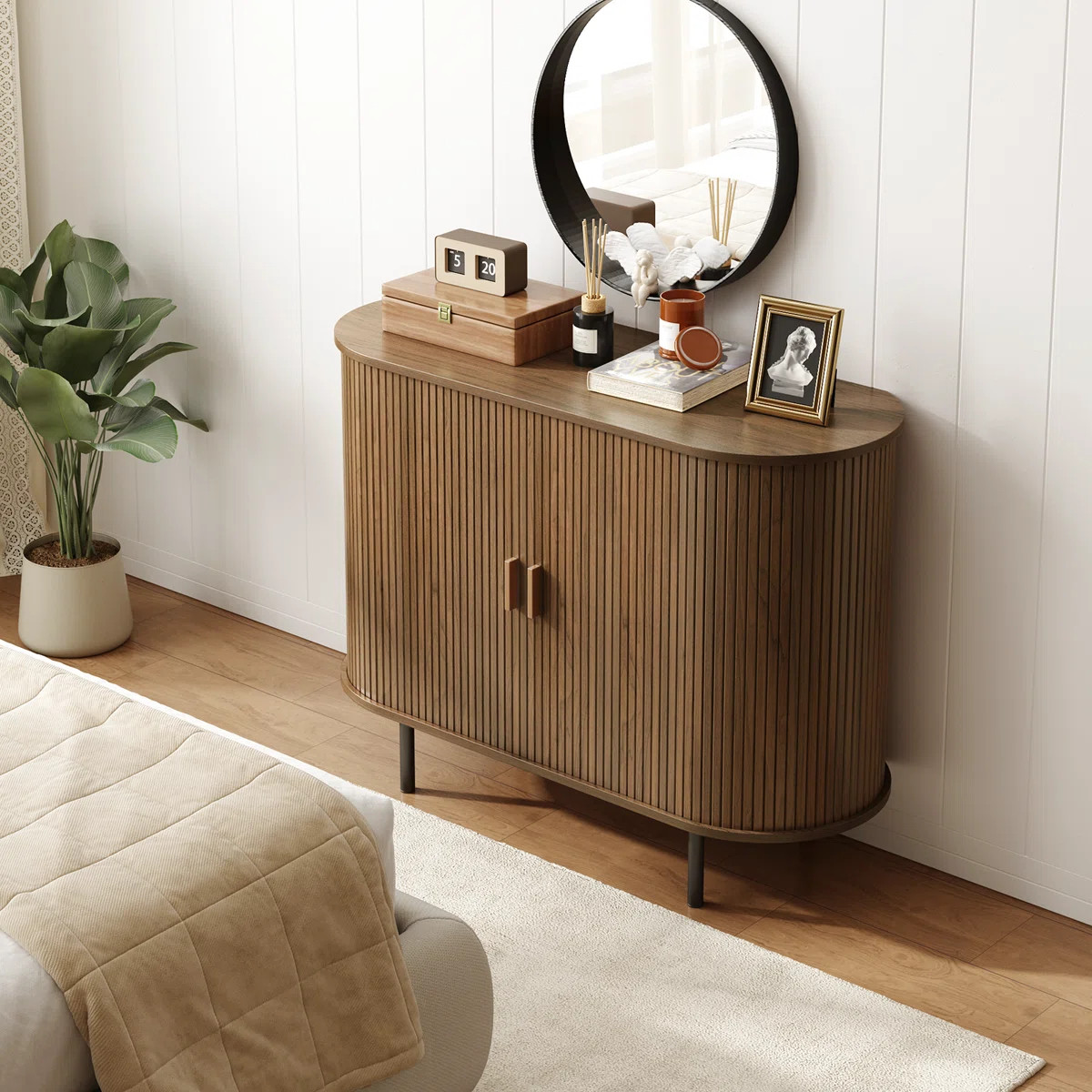 Jamyia Wood Sideboard with 2 Doors and Adjustable Shelves | Wayfair North America