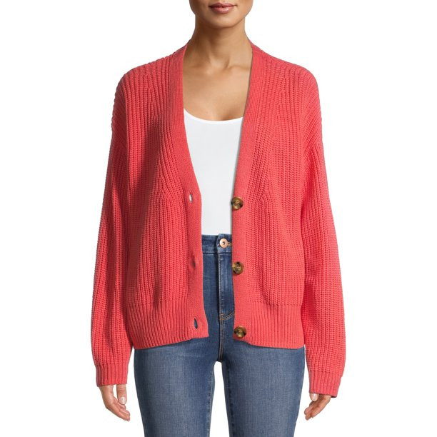 Time and Tru Women's Boyfriend Cardigan | Walmart (US)