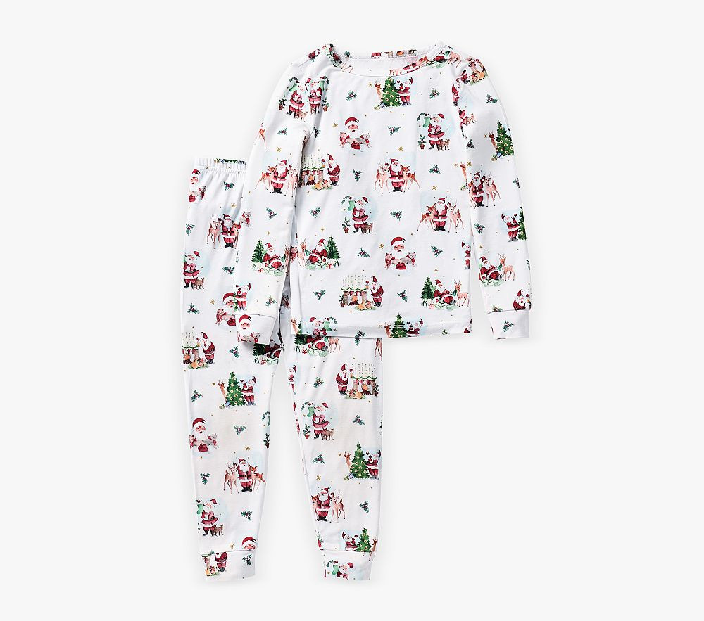 Holly Jolly Santa Tight Fit Kid Pajama Set | Pottery Barn Kids