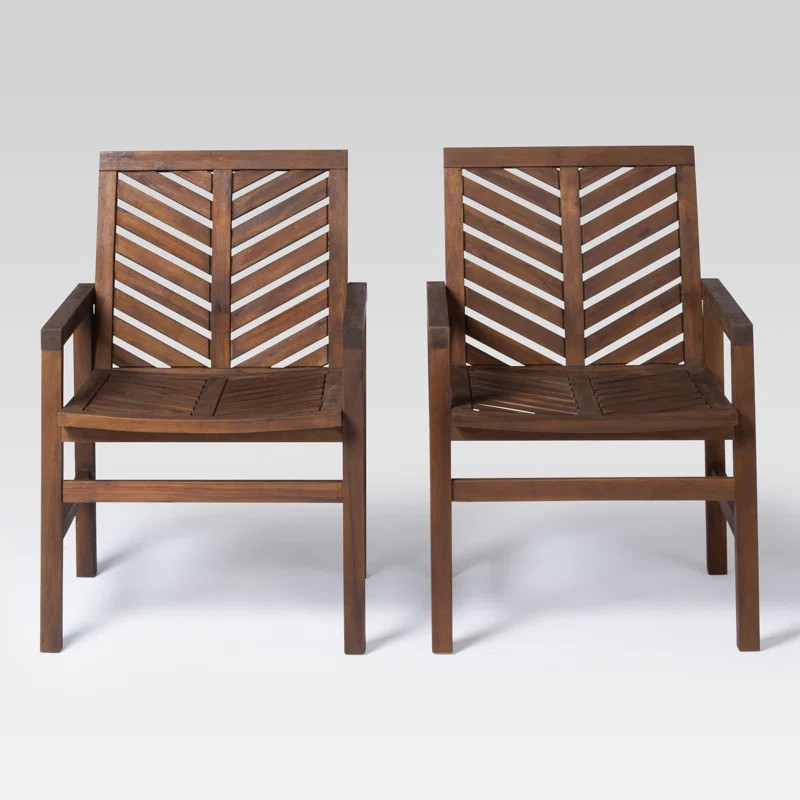 Harbison Wood Outdoor Dining Armchair | Wayfair North America