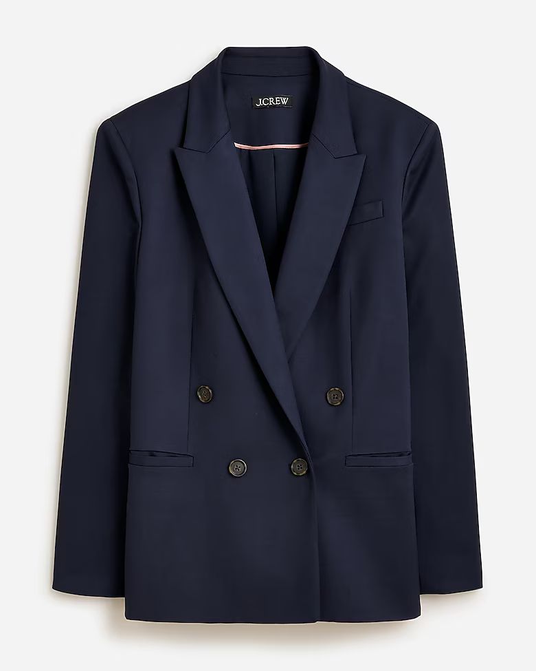 Relaxed double-breasted blazer in city twill | J.Crew US