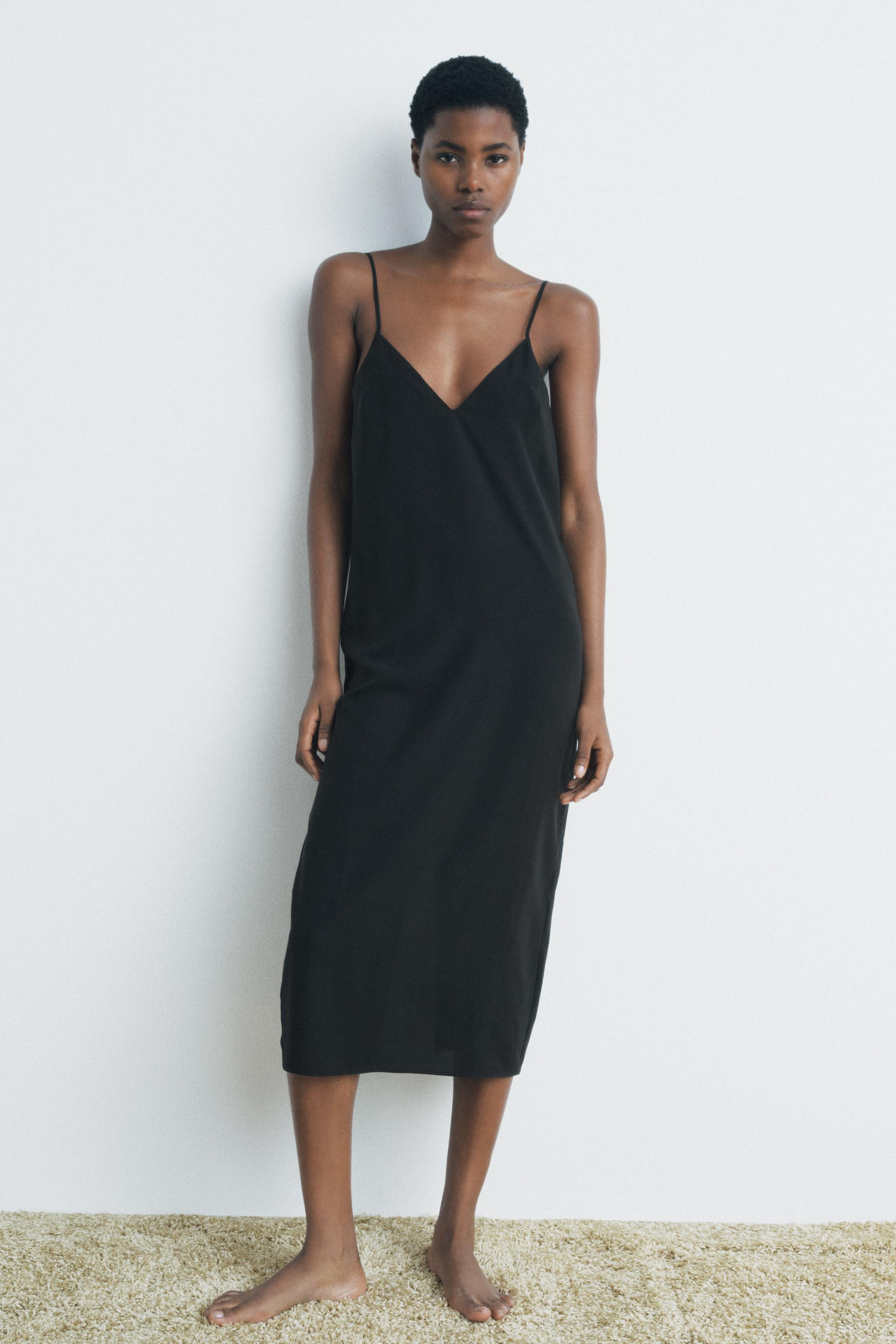 LONG SLIP DRESS WITH MULTI-POSITION STRAPS | Zara UK