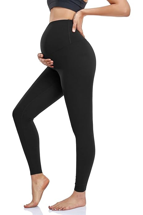 POSHDIVAH Women's Maternity Leggings Over The Belly Pregnancy Yoga Pants Active Wear Workout Legg... | Amazon (US)
