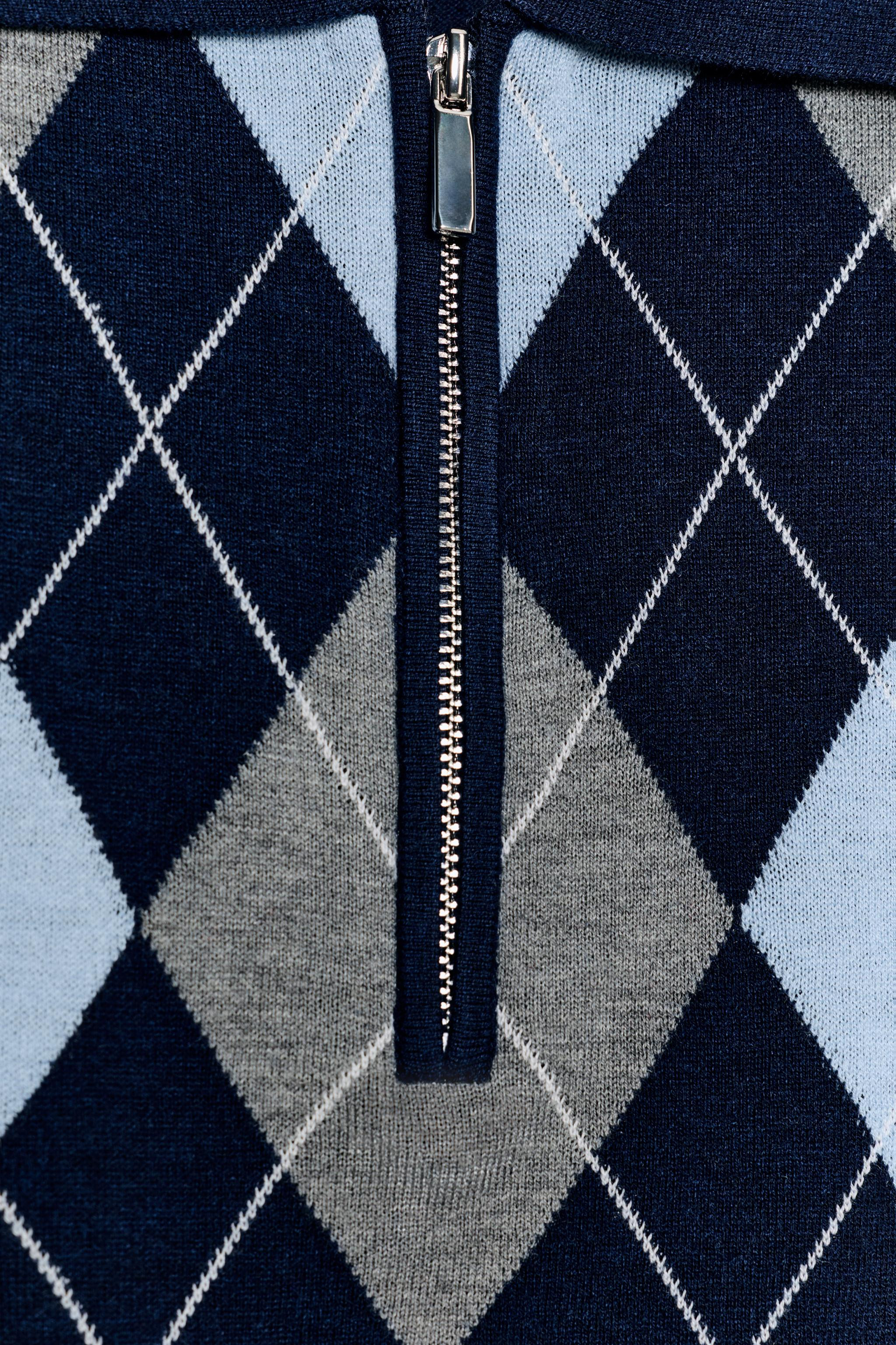 STRICKPOLO MIT RAUTENMUSTER | Zara DE