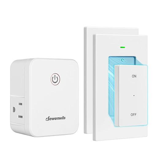 DEWENWILS Remote Control Outlet, Wireless Wall Light Switch with 2 Side Outlets, No Wiring Remote... | Amazon (US)