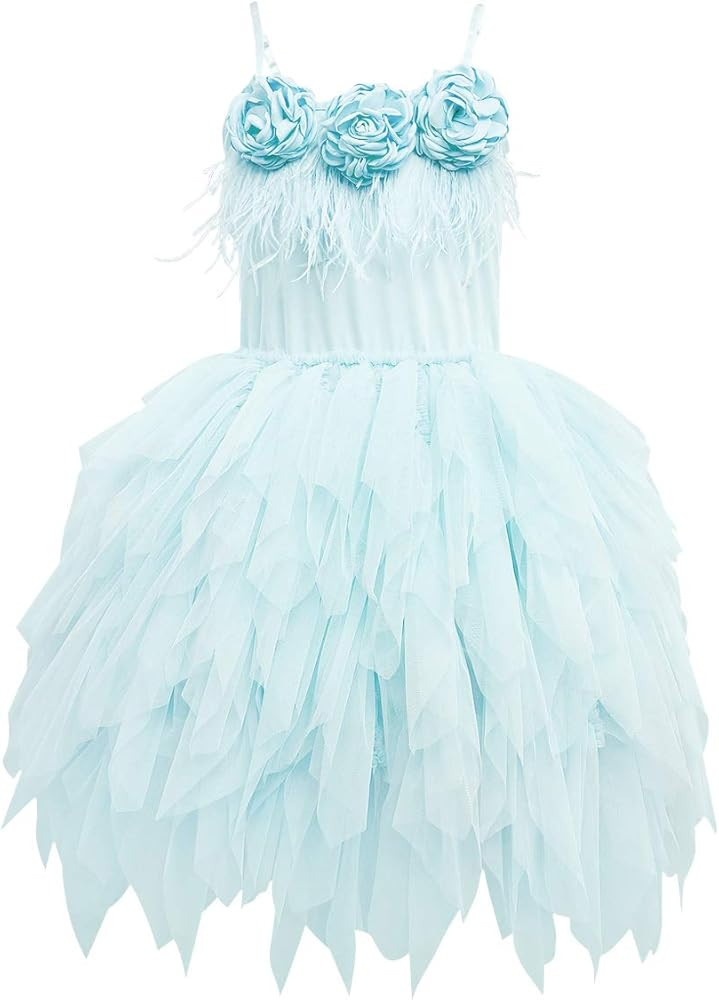 IBTOM CASTLE Kids Swan Princess Dance Costume Feather Ballerina Dress for Baby Girl Pageant Party... | Amazon (US)