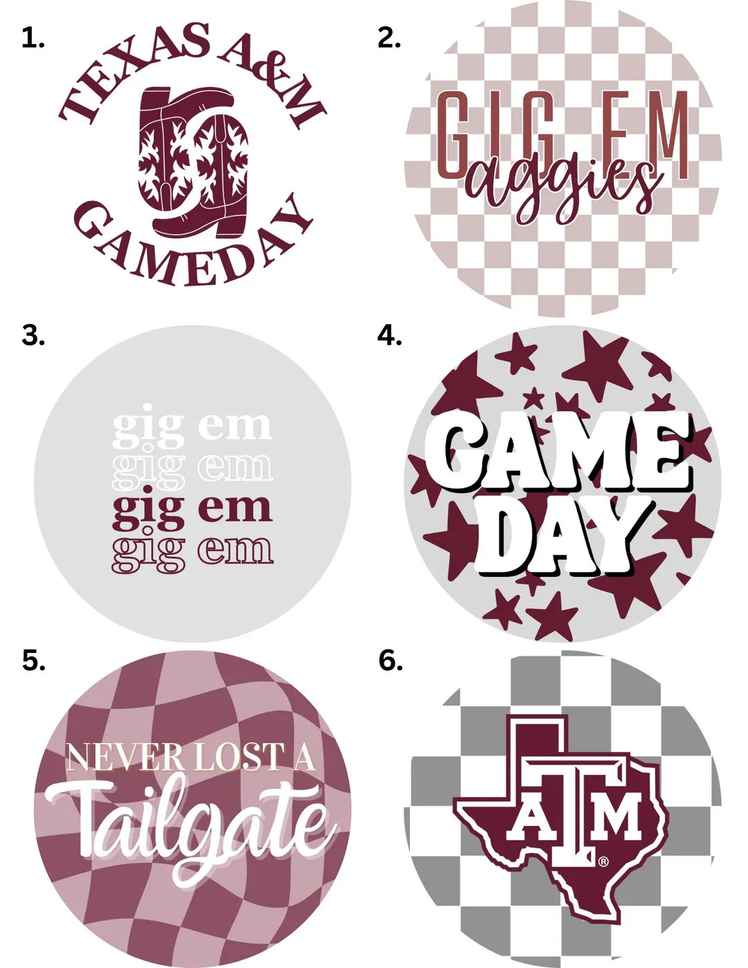 Texas A&M University Game Day Buttons - Etsy | Etsy (US)