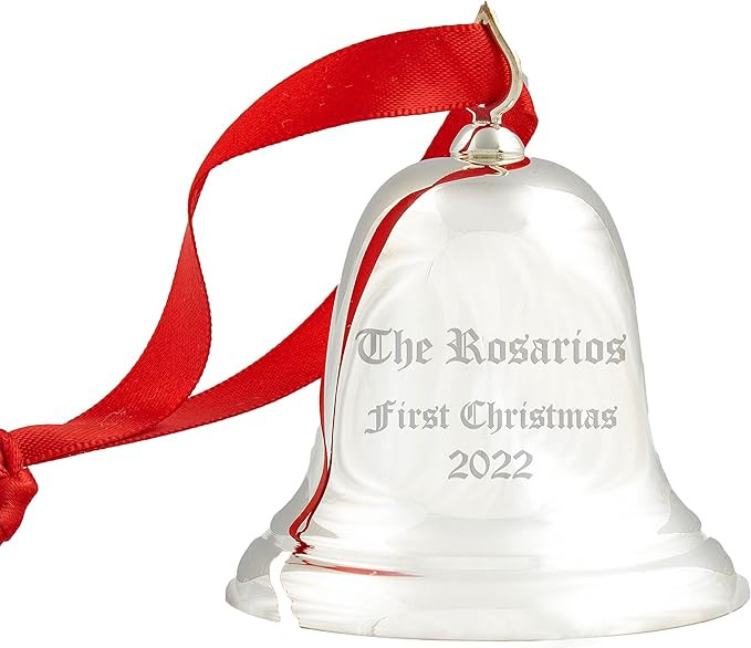 Reed & Barton Ring in the Season Legacy Bell Sterling Silver Personalized Christmas Ornament, Cus... | Amazon (US)