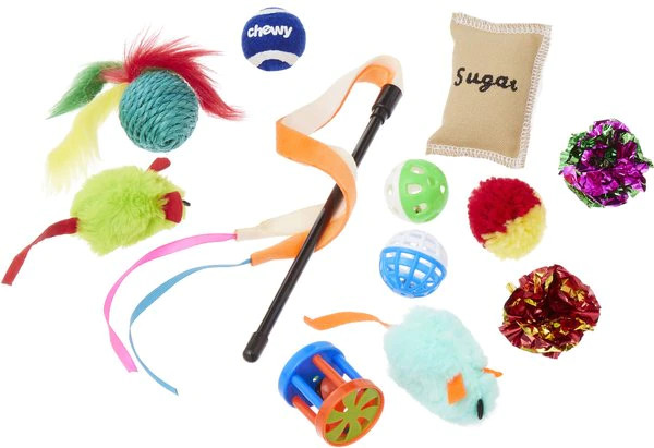 Frisco Plush, Teaser & Ball Variety Pack Cat Toy with Catnip, 12 count | Chewy.com