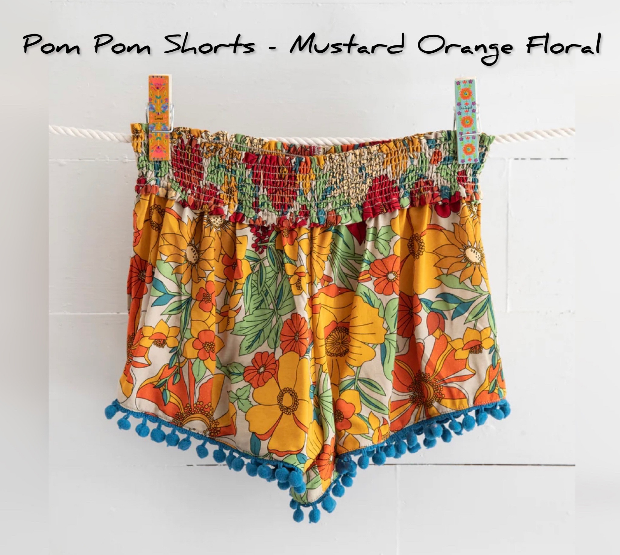 Wear to bed or wear to the beach – anywhere you’ll be adorably comfortable! These Pom Pom Shorts add an element of fun to your wardrobe! The fit is comfy, but still true to size. The fantastically floral print with contrasting pom poms creates overwhelming cuteness! Wear them with any of our tees for a day at the ballpark or running errands. Slip them on over your bathing suit bottom for a game of beach volleyball. They’re an essential for traveling or just wearing around at home. Don’t forget to bring them on vacation so you can keep a pair in your beach bag. You might have a hard time keeping track of how many people compliment you!

#LTKFind #LTKU #LTKtravel