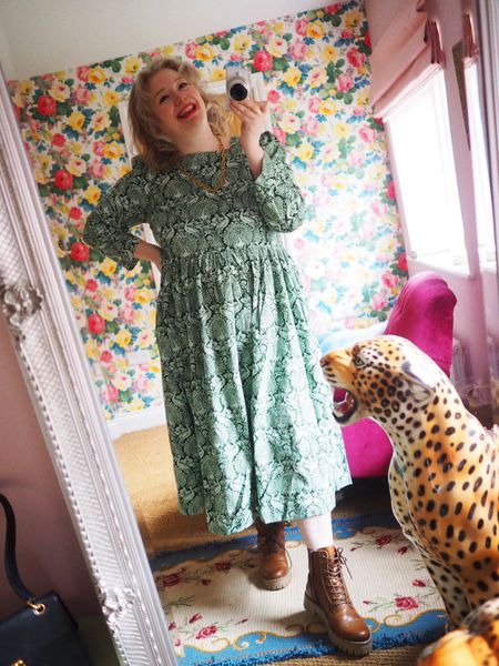 Vintage style peacock midi smock dress - Laura Ashley print from Joanie - plus size curve 

#LTKstyletip #LTKplussize #LTKover40