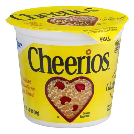 (6 Pack) Cheerios Cereal Cup, Gluten Free Cereal, 1.3 oz, 1.3 OZ | Walmart (US)