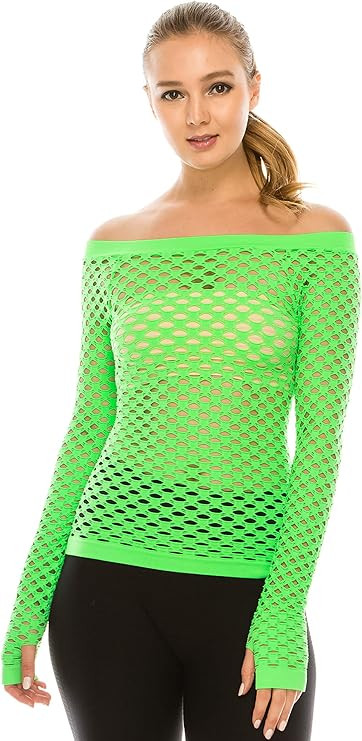 Kurve Stretchy Fishnet Long Sleeve Top, UV Protective Fabric, Rated UPF 50+ (Made with Love in Th... | Amazon (US)