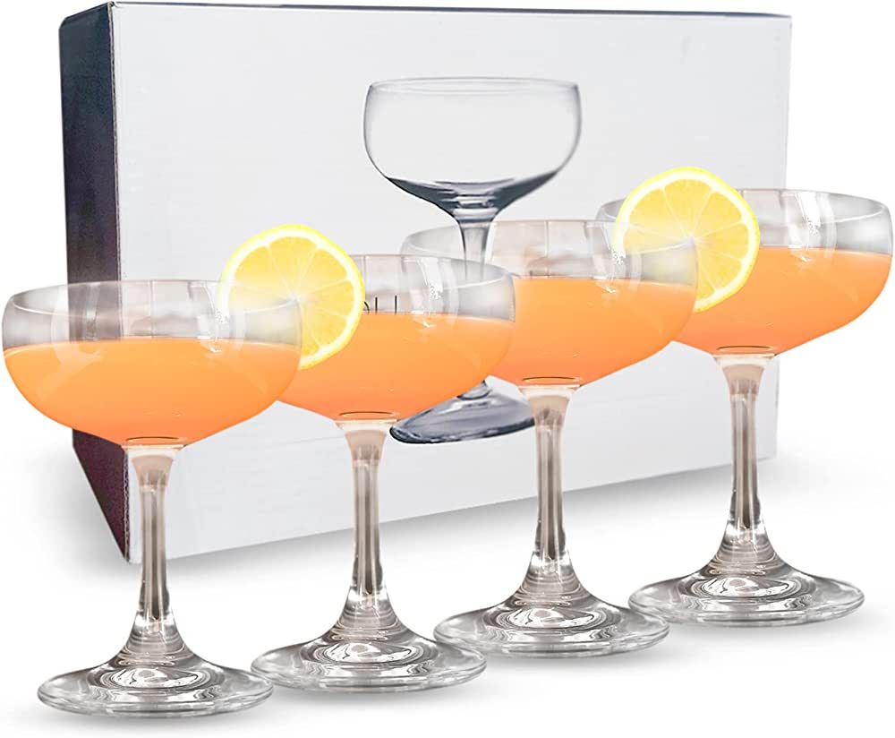 CONSISTENTLY CREATIVE 6.75oz (200ml) Cocktail Coupe Glasses, Perfect for Drinking Martini, Margar... | Amazon (US)