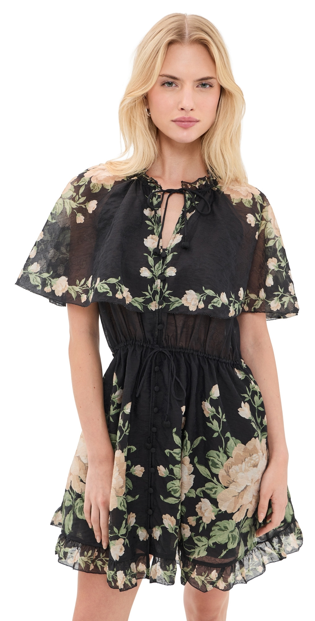 Sea Christina Print Mini Dress Black XL | Shopbop