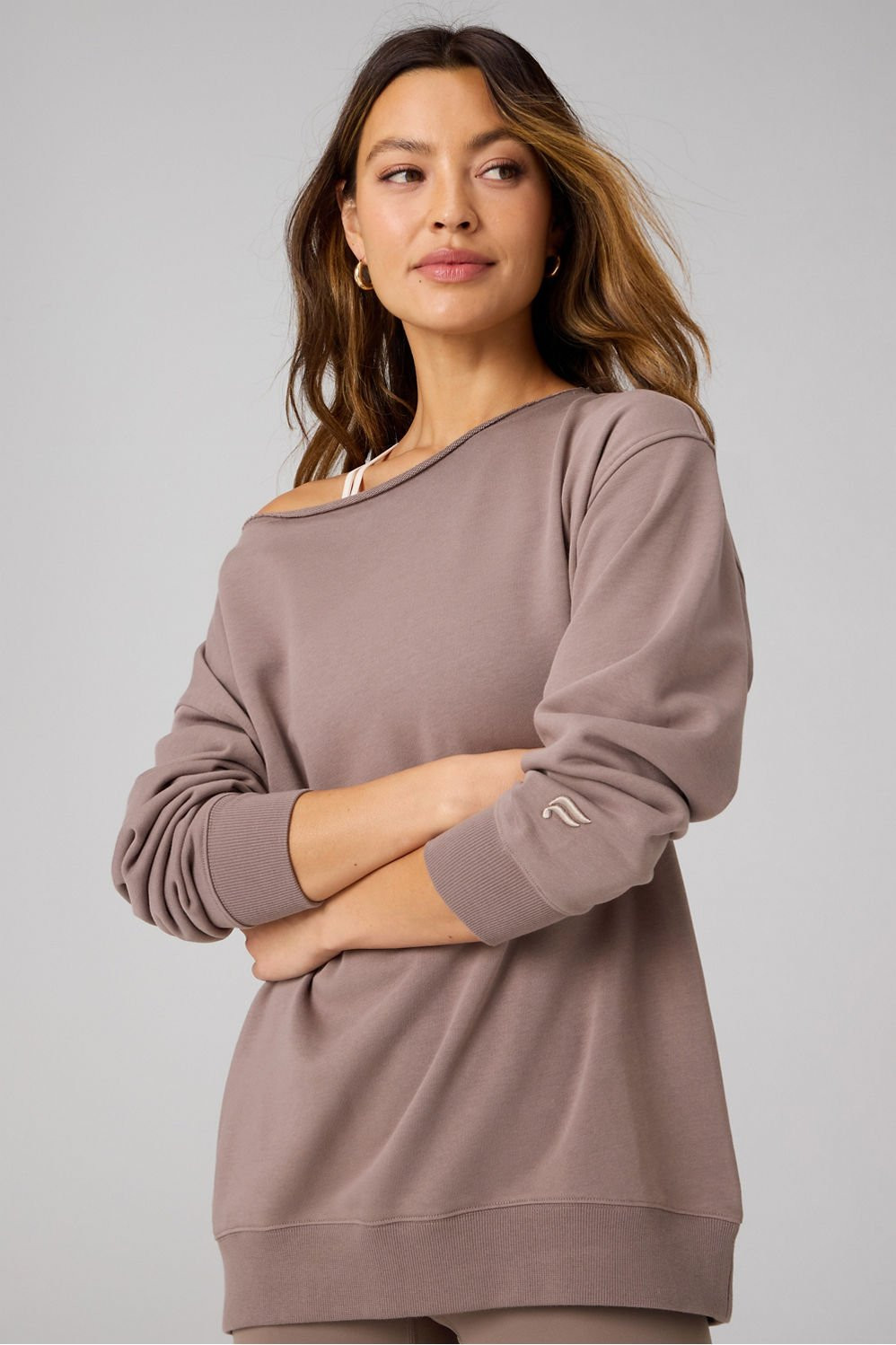 Year Round Terry Off Shoulder Tunic | Fabletics