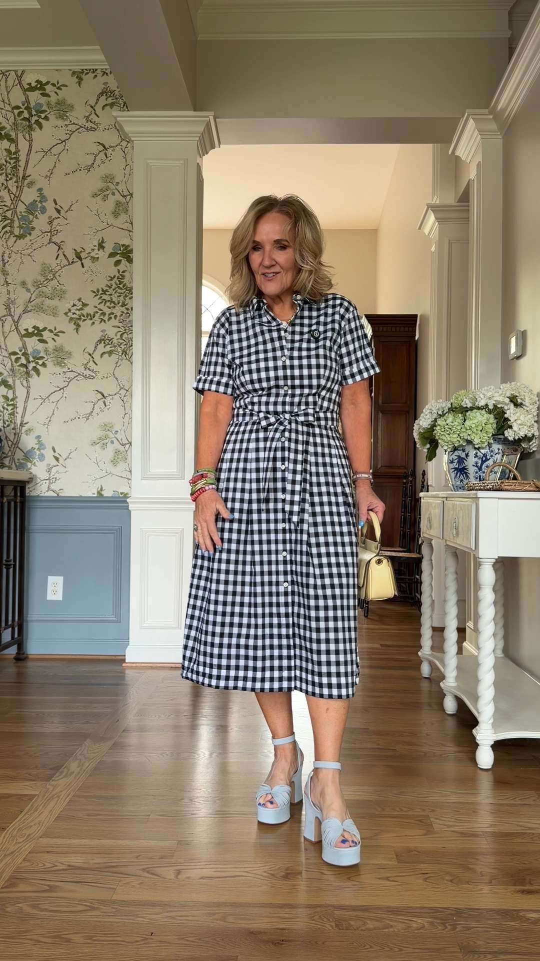A timeless wardrobe staple you’ll wear on repeat 🤍
This classic gingham shirt dress is the perfect mix of structured and effortless. With its flattering waist tie and easy silhouette, it’s ideal for everyday wear, casual outings, or even travel.

Style tip: Shirt dresses are a go-to when you want to look polished without overthinking your outfit.

Save this for outfit inspiration 🫶🏻 

 #LTKootd #LTKOver40 #LTKSaleAlert