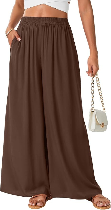 Women's Wide Leg High Waist Palazzo Pants | Amazon (US)