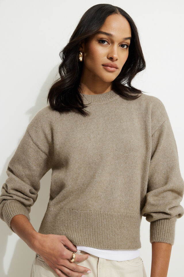 Relaxed Crewneck Sweater | Dynamite Clothing