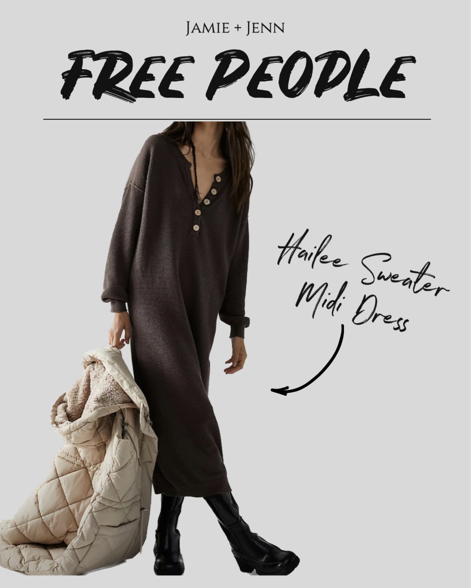 Ready for fall with the Hailee Sweater dress from Free People! 

#fall #fashion #style #dresses #boots

#LTKSeasonal #LTKshoecrush #LTKstyletip