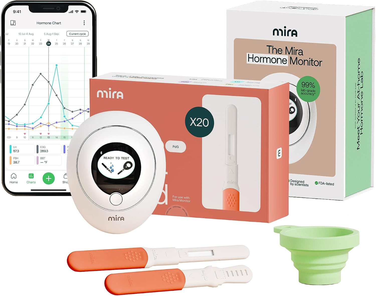 Mira Ultra4 Fertility Kit, Ovulation Testing, PdG, LH, E3G & FSH, 20 Wands | Amazon (US)