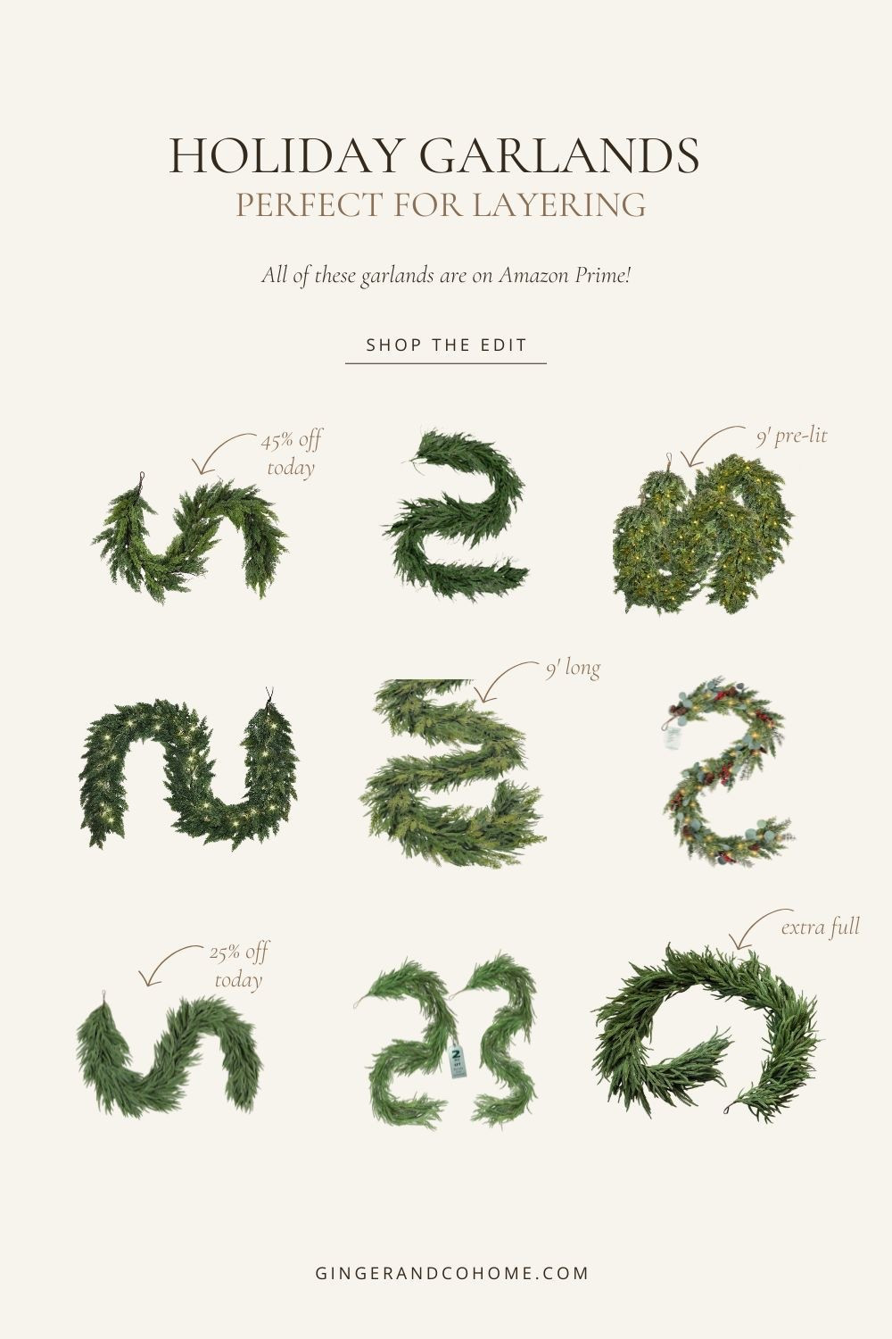 Amazon real touch Christmas garlands that actually look real! They are perfect for layering to get that extra fullness! 

#LTKHoliday #LTKHome #LTKSeasonal