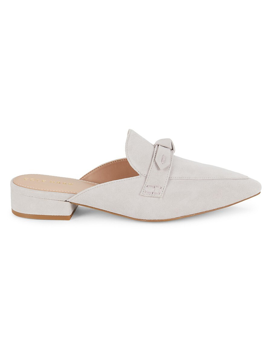Cole Haan Women's Piper Point Toe Suede Mules - Ashes - Size 9.5 | Saks Fifth Avenue OFF 5TH