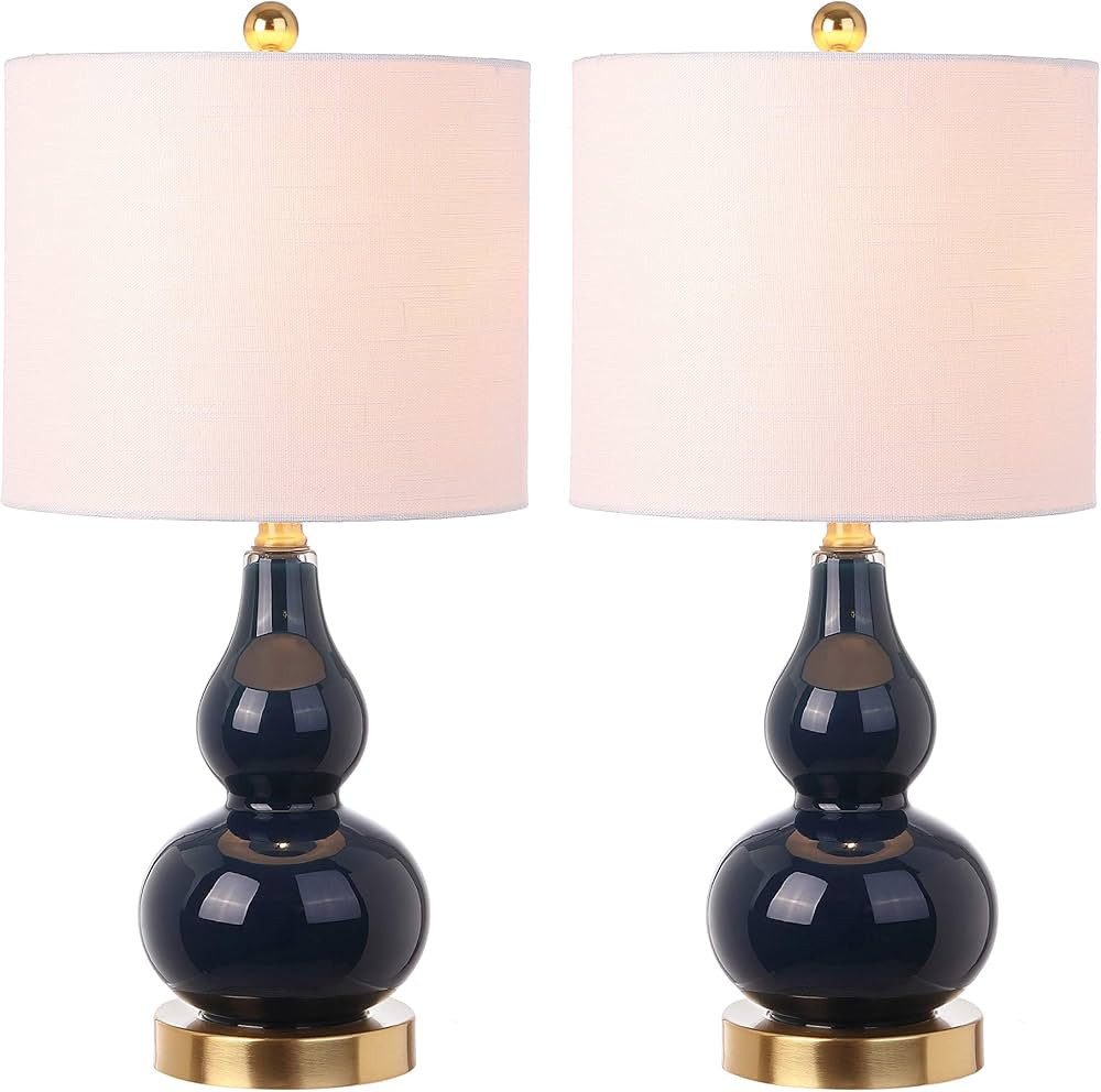 JONATHAN Y JYL1028F-SET2 Anya 20.5" Mini Glass Lamp(Set of 2) Transitional,Glam,Midcentury for Be... | Amazon (US)