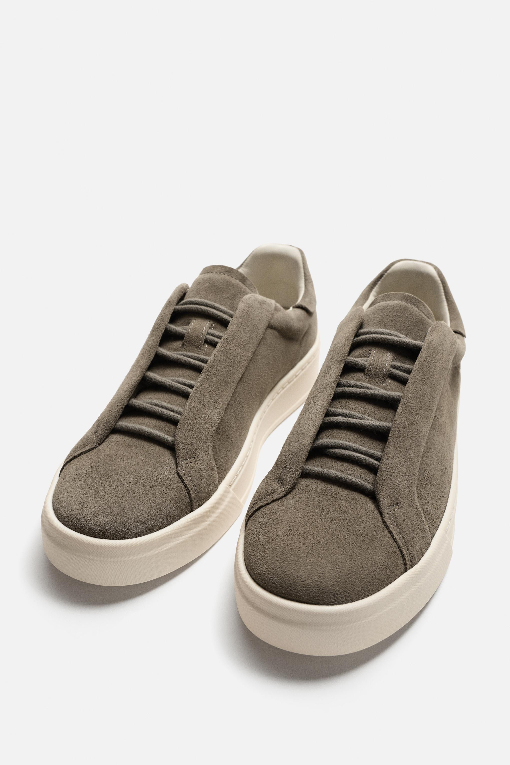LEATHER SNEAKERS | Zara US