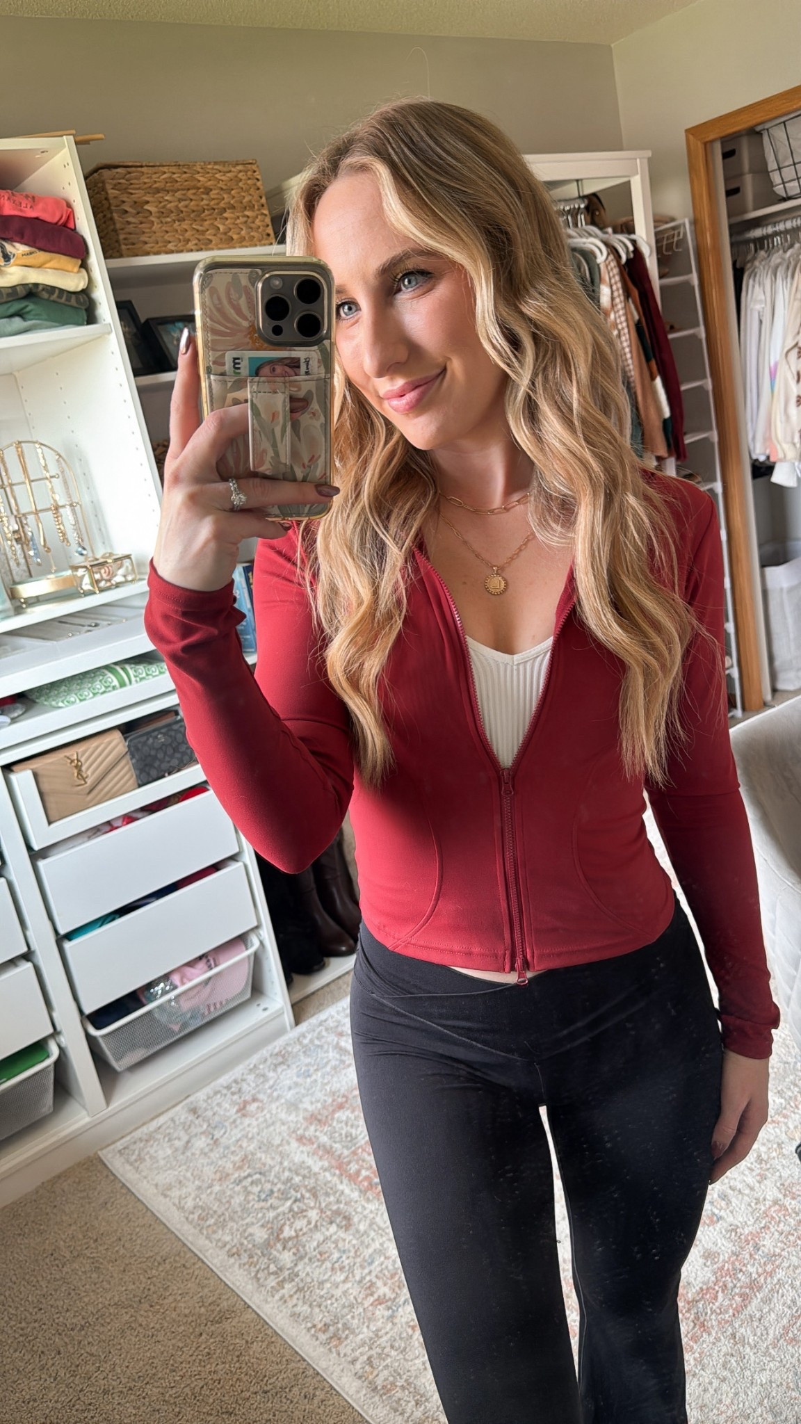 Wearing a medium in the zip up and a small-short in the pants

Astoria activewear / aerie / Athleisure / comfy casual / leggings / flared leggings

#LTKActive #LTKPetite #LTKFindsUnder100