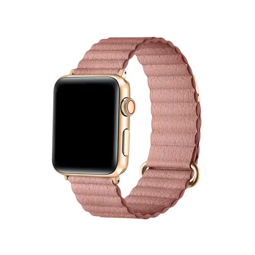 Posh Tech Riley Magnetic Leather Band for Apple Watch in Pink at Nordstrom | Nordstrom