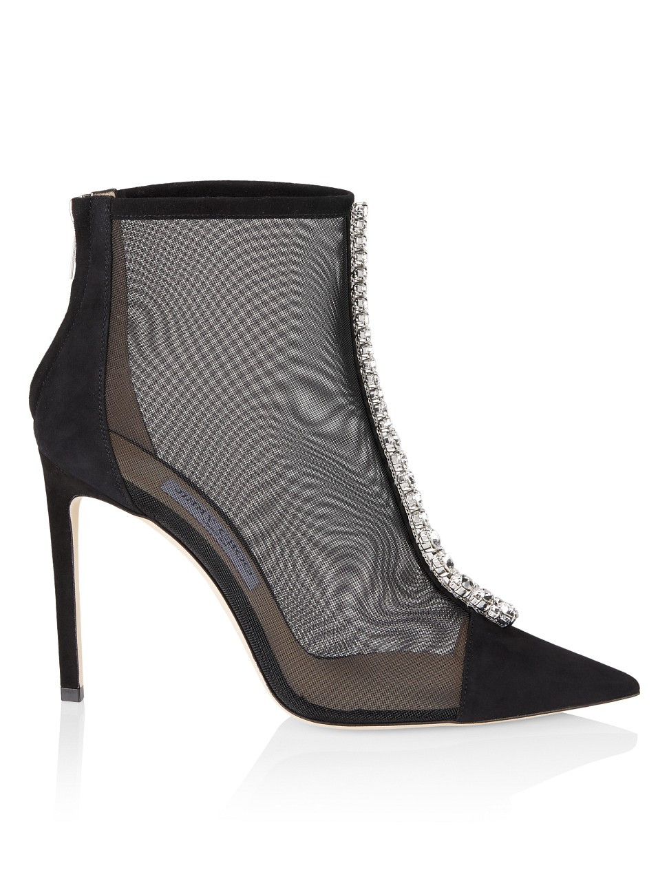 Women's Bing 100 Suede & Mesh Booties - Black Crystal - Size 11.5 | Saks Fifth Avenue