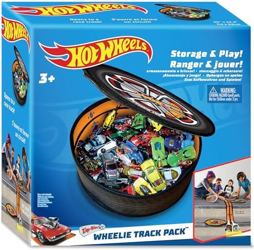 Hot Wheels Tara Toy: ZipBin Wheelie Track Pack - Unzips Into A Racetrack Mat, Holds 100 Toy Cars,... | Amazon (US)