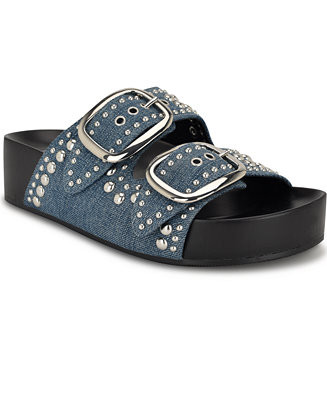 Nine West Women's Flinne Casual Dual Buckle Sandals - Macy's | Macy's