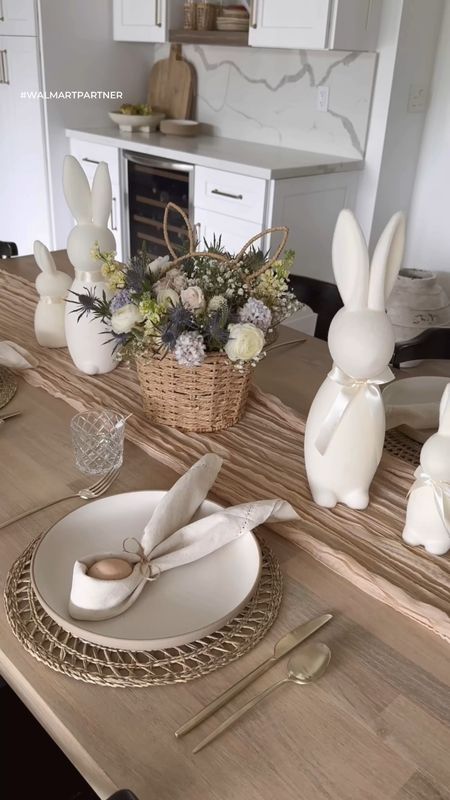 Easter tablescape with @walmart #walmartpartner 🐇 comment “Shop” to get the link to shop straight to your inbox 🤍

These sweet bunnies are the perfect addition for your Easter tablescape and come in 3 adorable colors and start at under $5. And this Easter basket is the perfect size for a floral arrangement centerpiece and under $9!

#IYWYK #easter #easterdecor #eastertable #tablescape #spring #springdecor #springtablescape #homedecor #dinnerware #ltkhome #ltkunder50

#LTKSeasonal #LTKhome #LTKfindsunder50