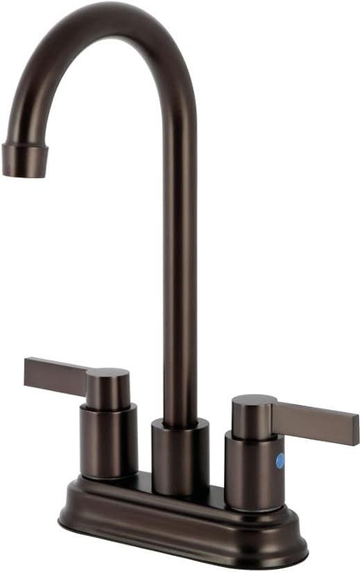 Kingston Brass KB8495NDL 4-3/4-Inch in Spout Reach NuvoFusion Two Handle 4-Inch Centerset Bar Fau... | Amazon (US)