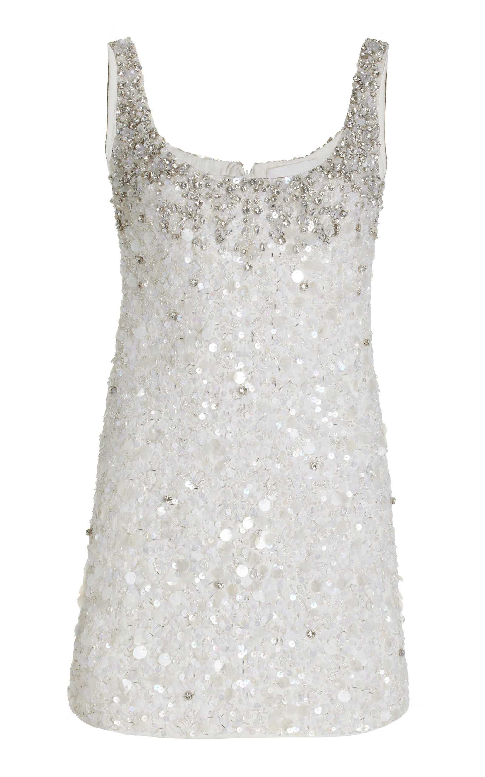 Exclusive Embroidered Cotton-Satin Mini Dress | Moda Operandi (Global)