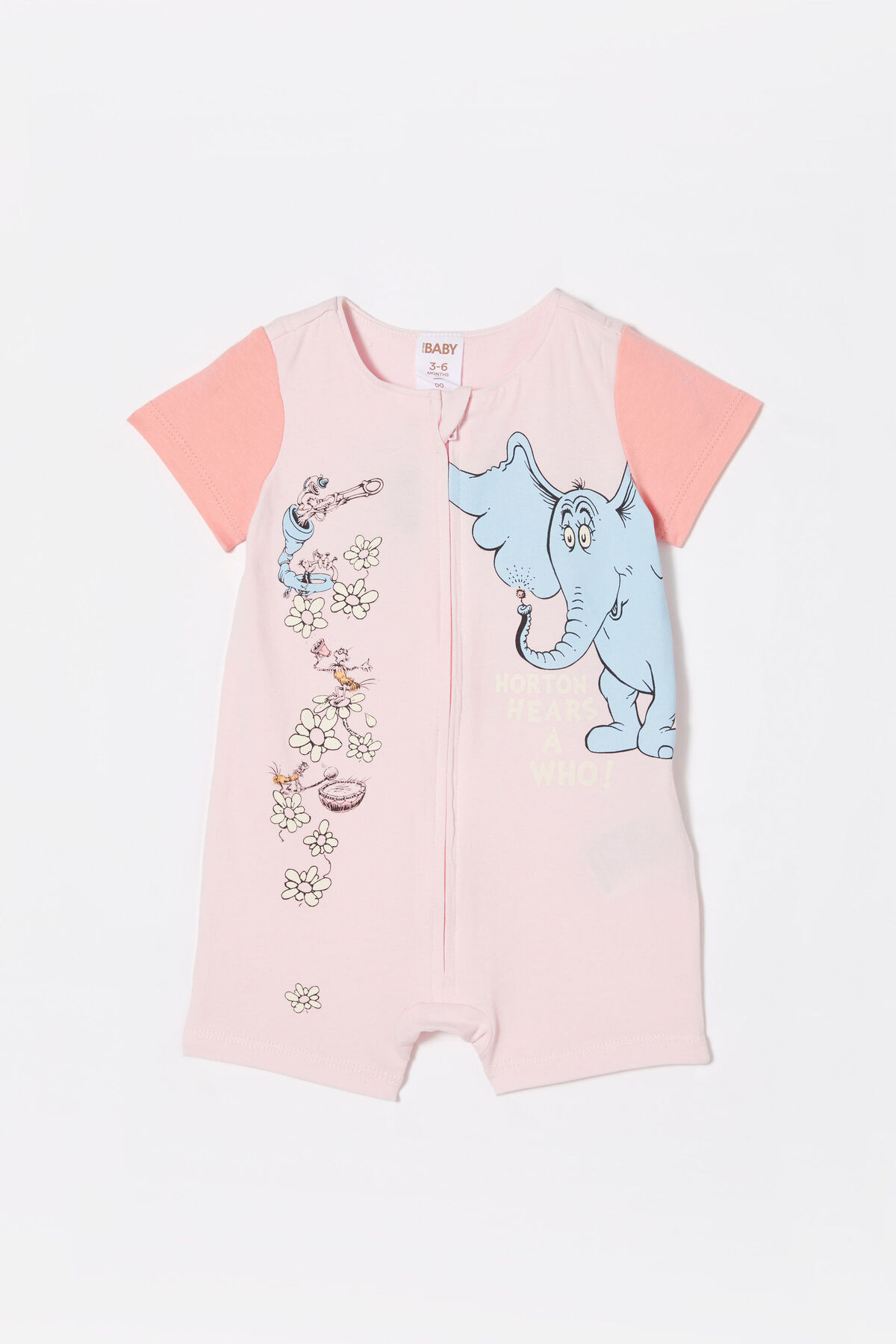 Dr Seuss The Billie Short Sleeve Zip Romper | Cotton On (US)