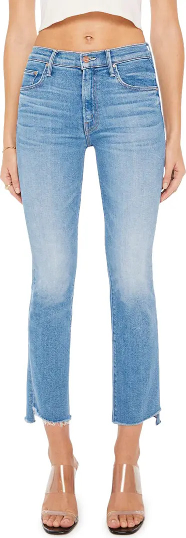 The Insider High Waist Step Frayed Hem Crop Jeans | Nordstrom