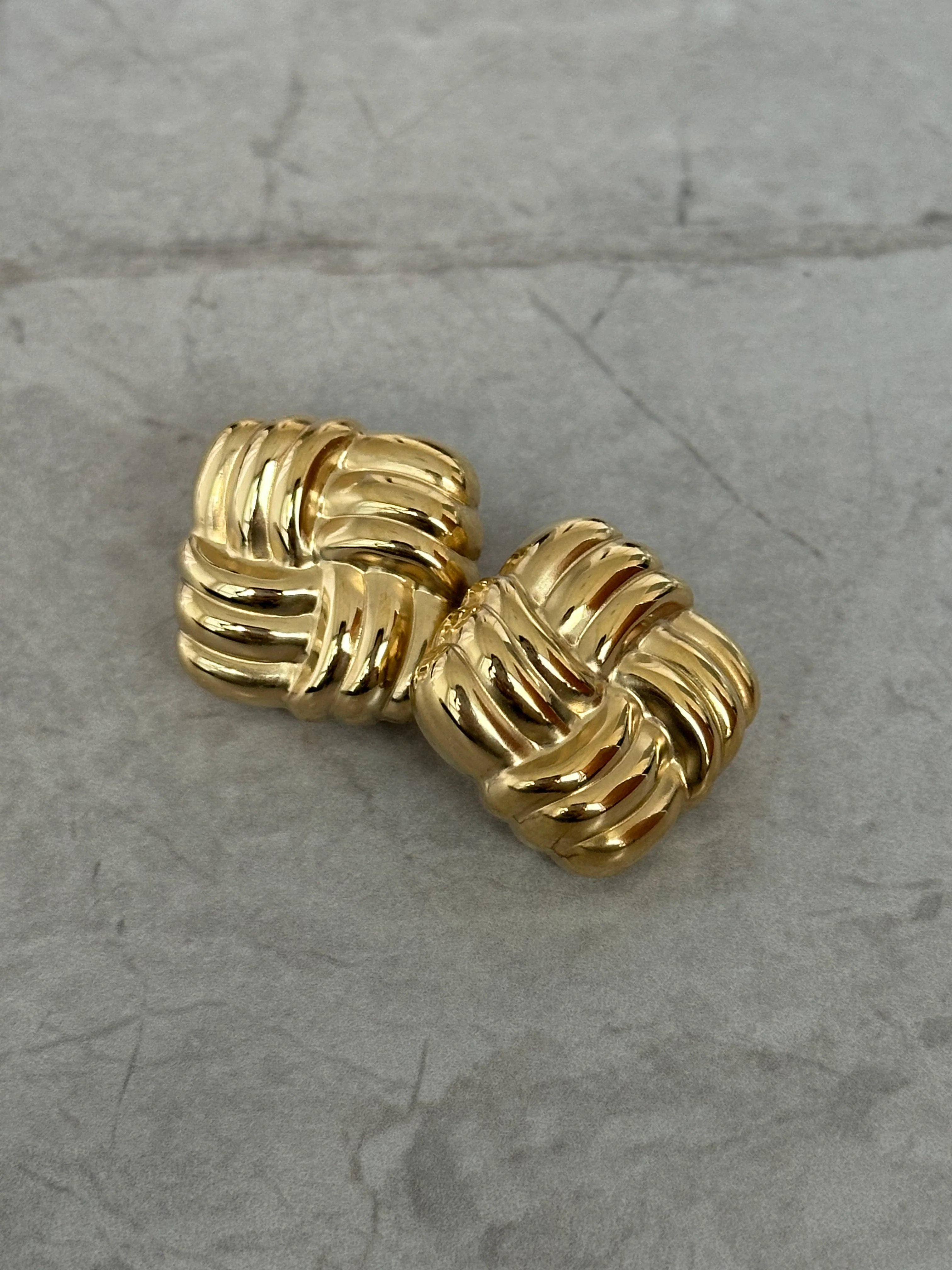 Textured Square Earrings | Saint Fatale