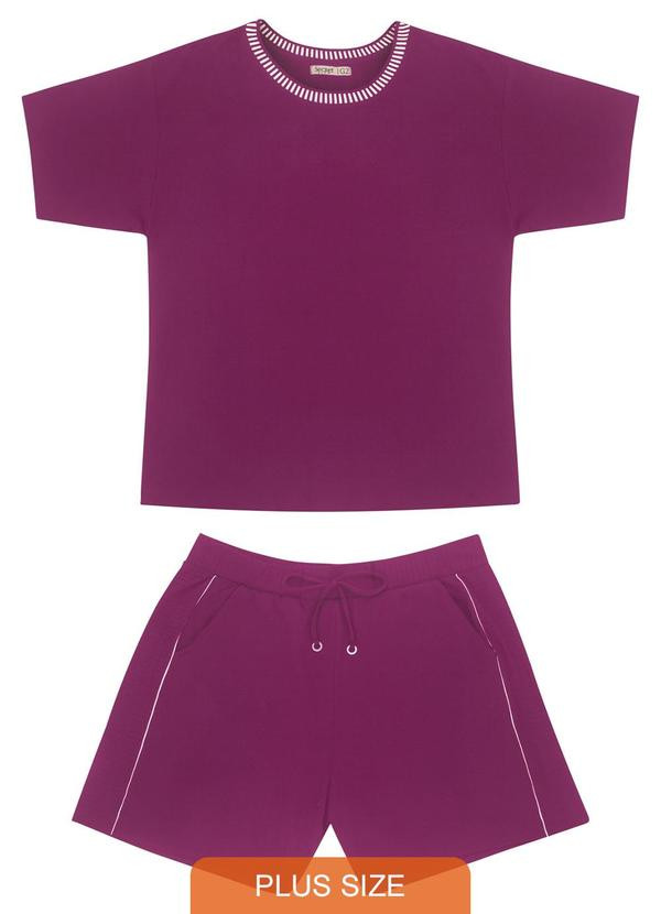 Secret Glam - Conjunto Feminino Plus Size Roxo | Posthaus (BR)
