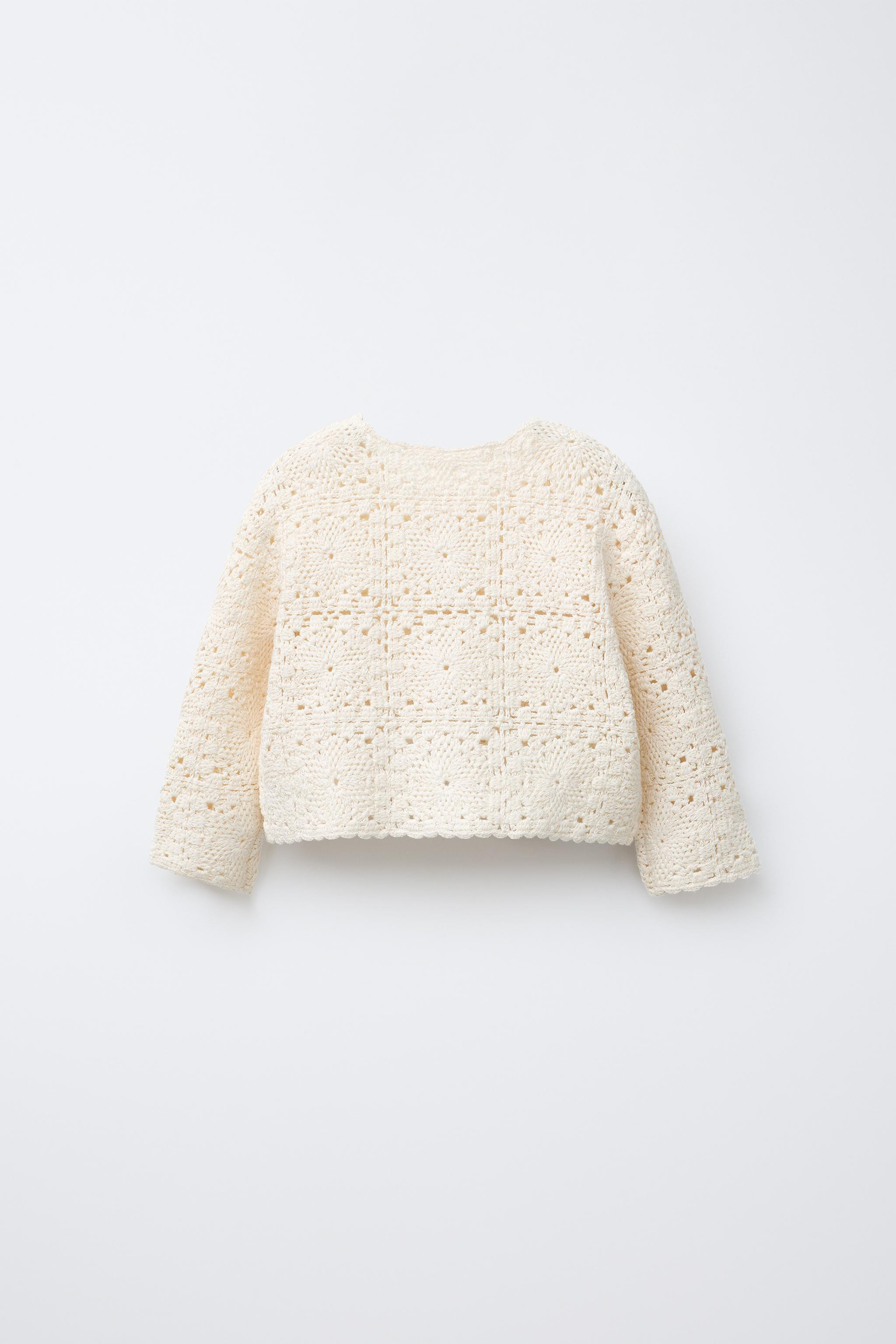 CROCHET KNIT CARDIGAN | Zara US