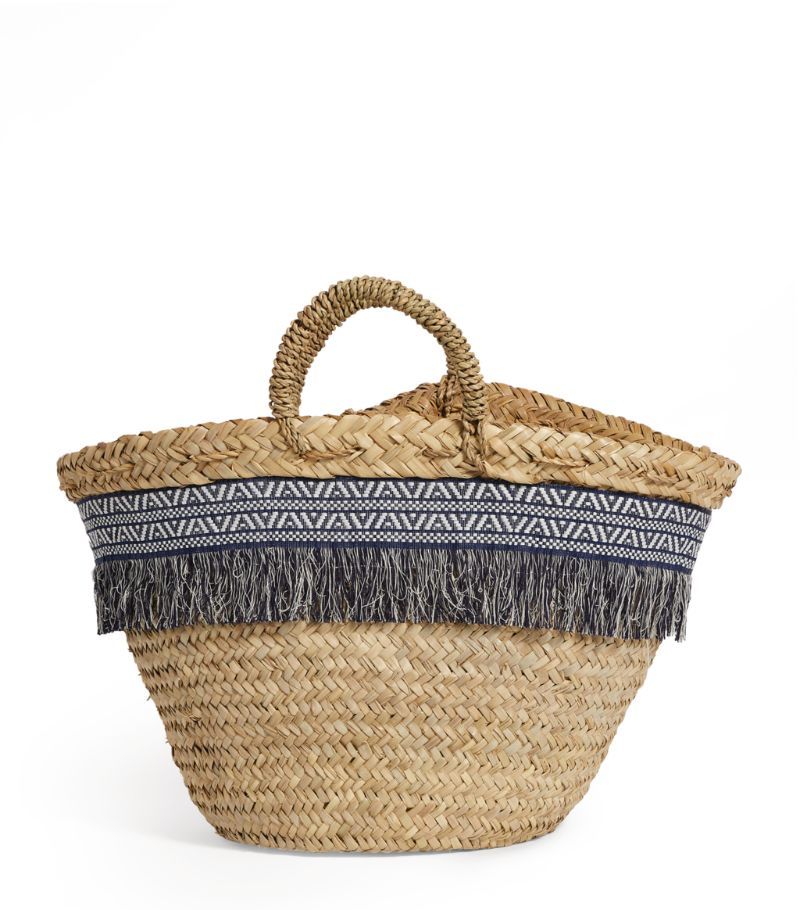 Rae Feather Aztec-Trim Basket Bag | Harrods
